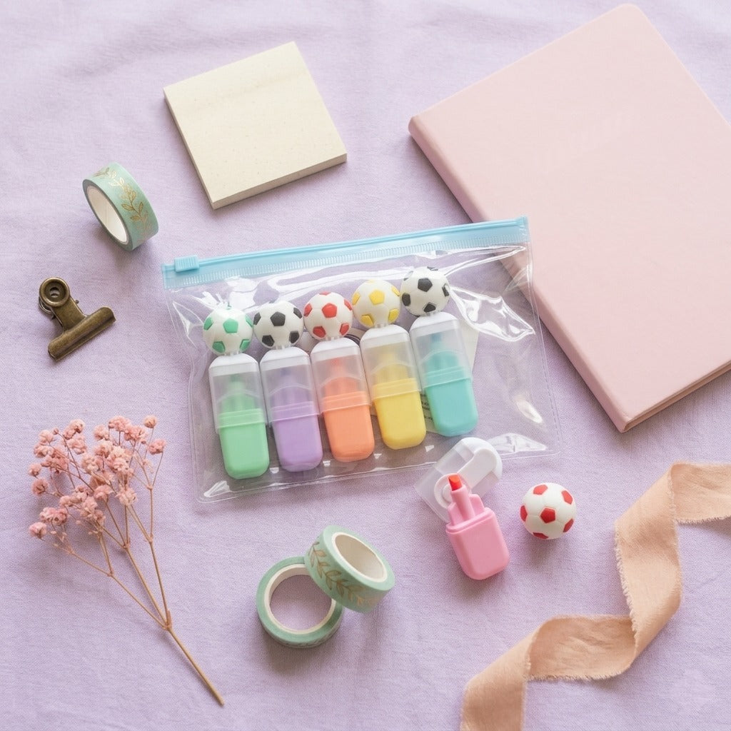 Cute Football Highlighter – Set Of 6