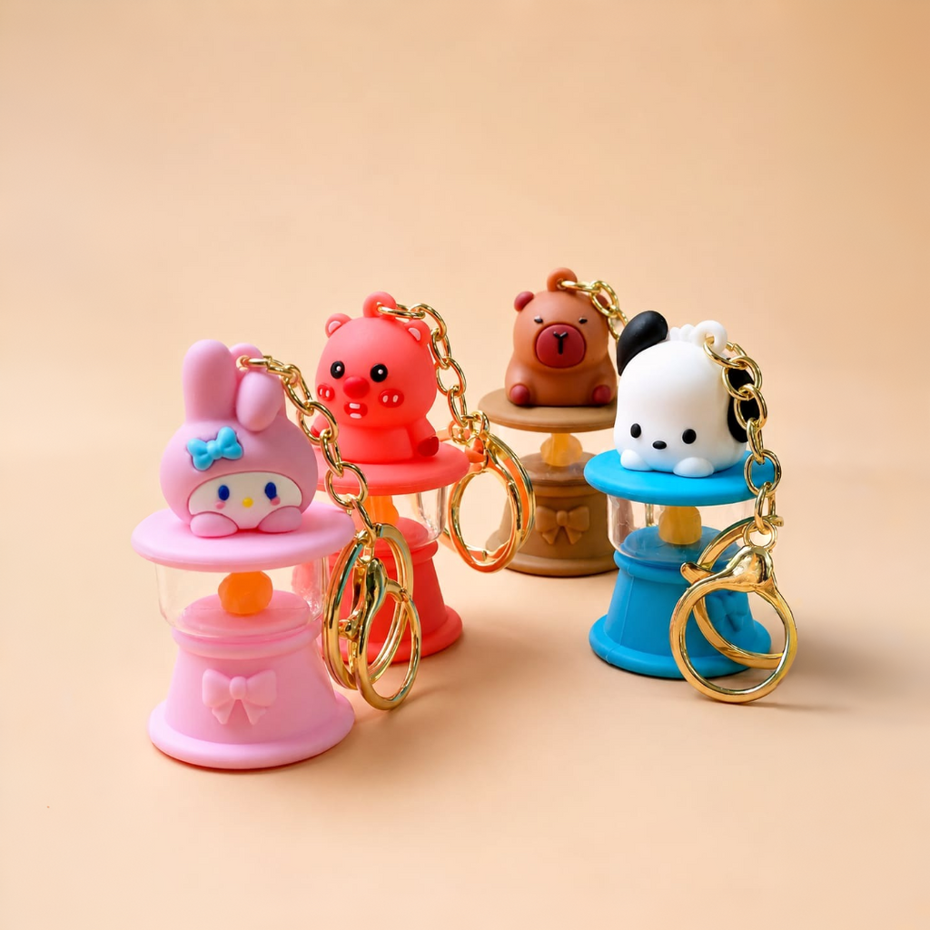 Mini Glow Lantern Keychain — Cute Character Bag Charm with LED Light