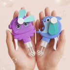 2-in-1 Animal Bubble Fan — Handheld Mini Fan & Bubble Blower for Kids