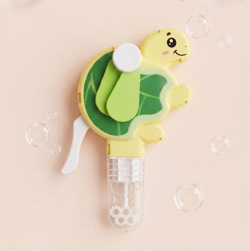 2-in-1 Animal Bubble Fan — Handheld Mini Fan & Bubble Blower for Kids
