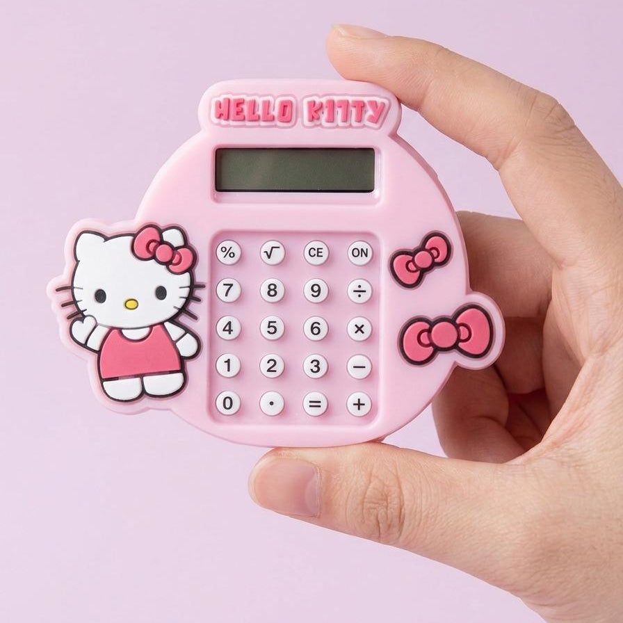3-in-1 Mini Calculator & Maze Game Keychain — Kawaii Character Charm