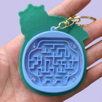 3-in-1 Mini Calculator & Maze Game Keychain — Kawaii Character Charm