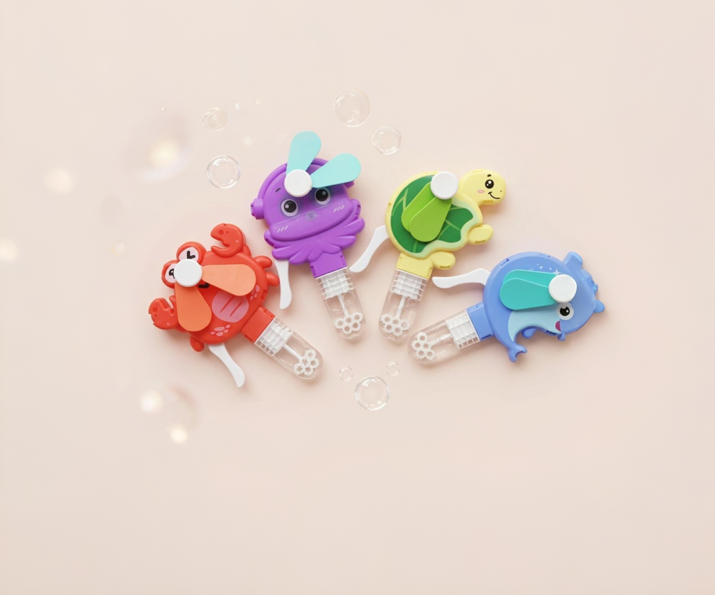 2-in-1 Animal Bubble Fan — Handheld Mini Fan & Bubble Blower for Kids
