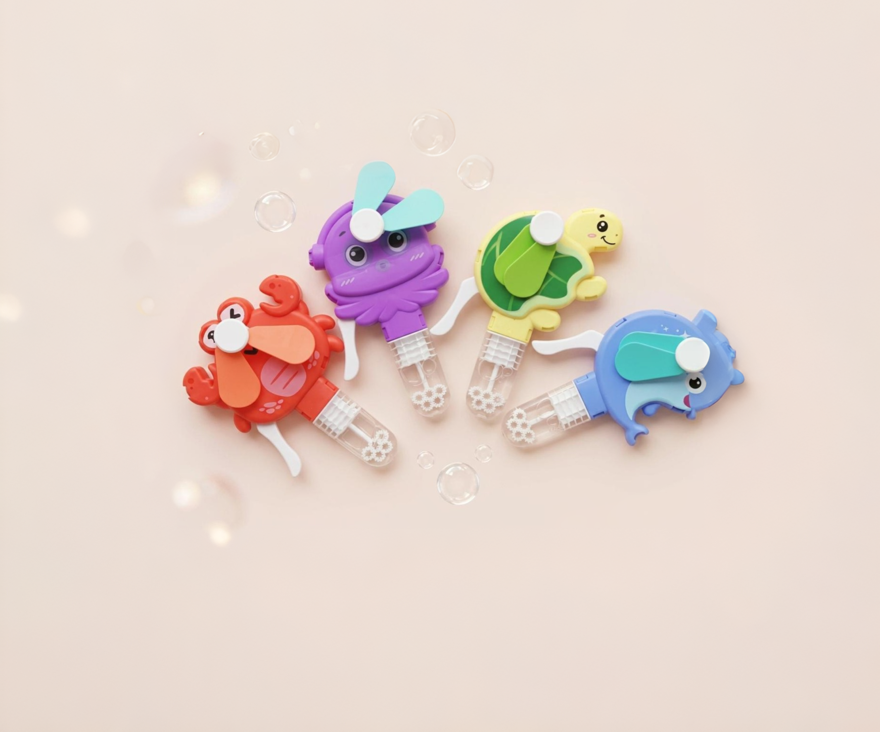 2-in-1 Animal Bubble Fan — Handheld Mini Fan & Bubble Blower for Kids