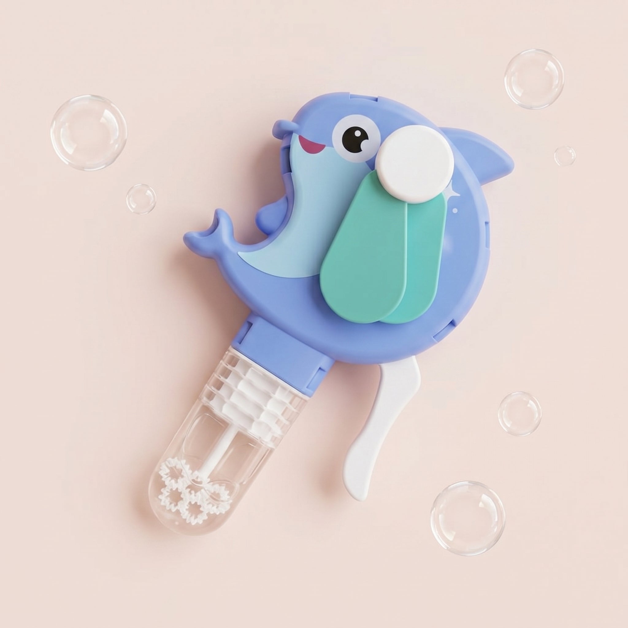 2-in-1 Animal Bubble Fan — Handheld Mini Fan & Bubble Blower for Kids